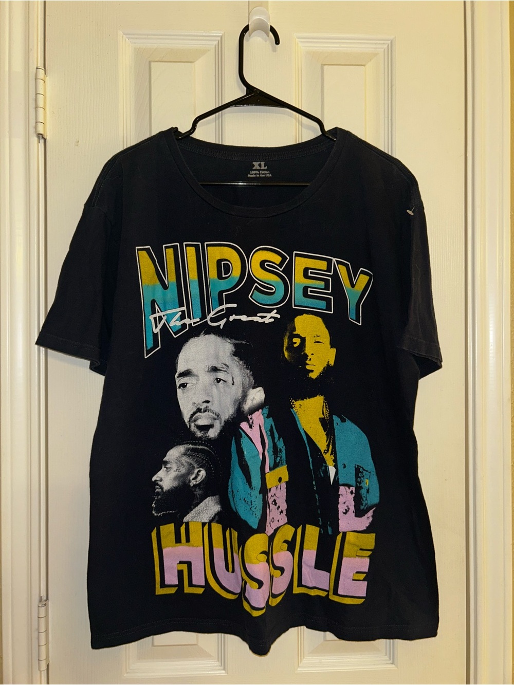 NWOT The Great Nipsey Hussle Oversized Graphic T-Shirt Mens Extra Large Black